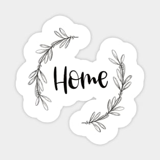 Home in wreath design Sticker